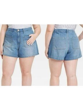 Universal Thread Highest Rise A-Line Shorts-Medium Wash-Women's Size 8-4" Inseam